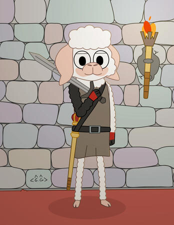 Full Body, simple shading/lighting, background